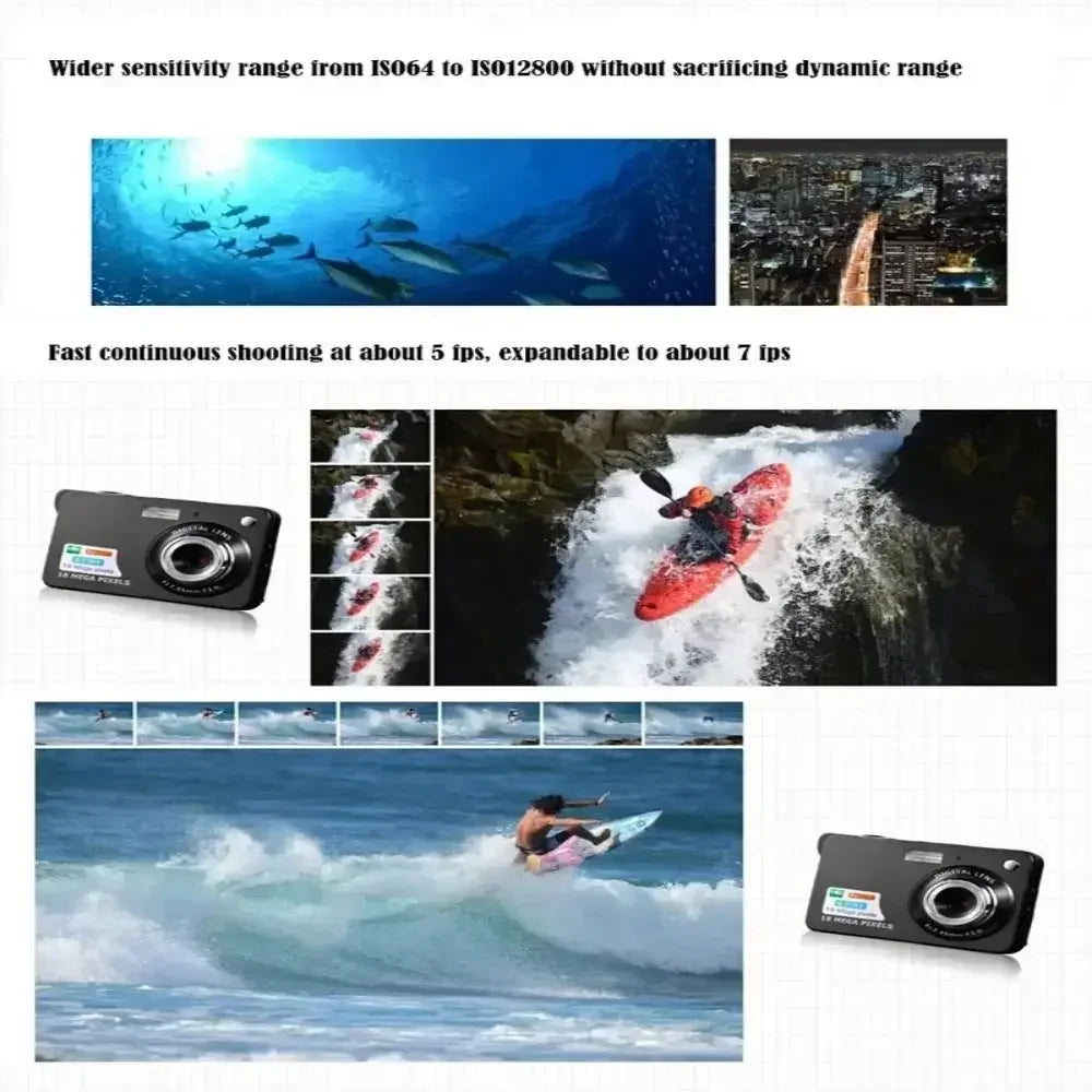 18 MP with LCD Screen Rechargeable HD Digital