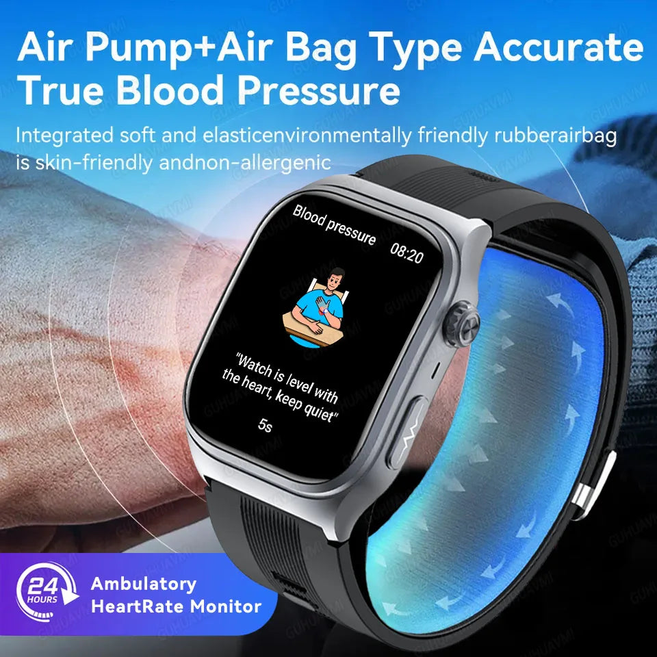 2025 New Luxury High-End Air Pump Airbag Blood Pressure Smart Watch