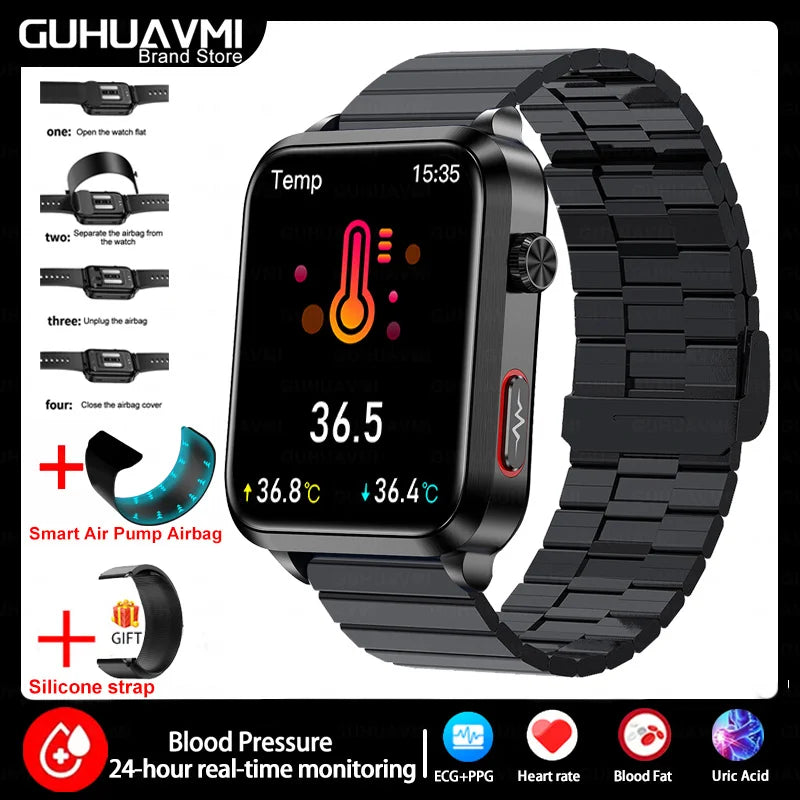 2025 New Nursing Grade Smart Watch Airbag health watch