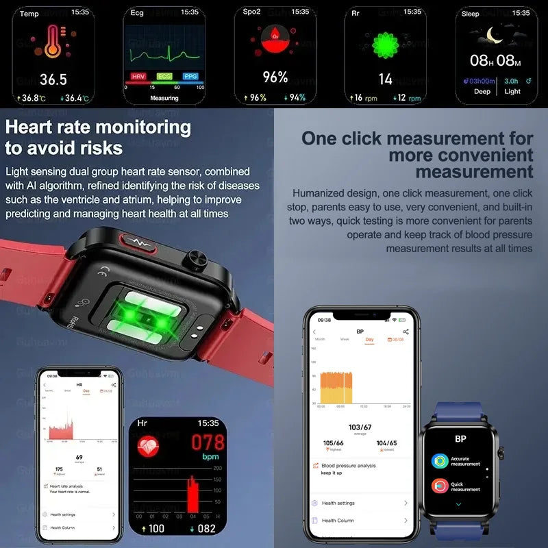 2025 New Nursing Grade Smart Watch Airbag health watch