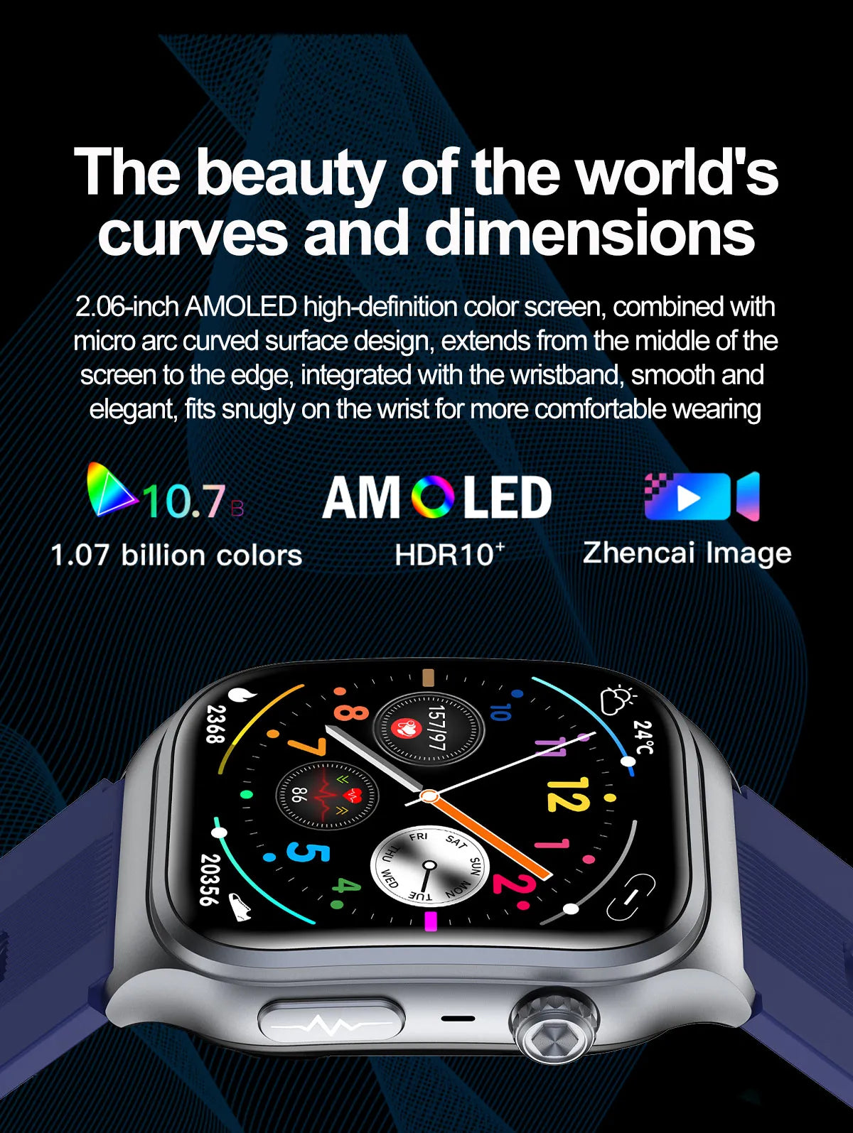 2025 New Luxury High-End Air Pump Airbag Blood Pressure Smart Watch
