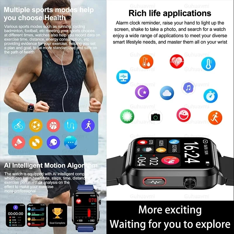2025 New Nursing Grade Smart Watch Airbag health watch