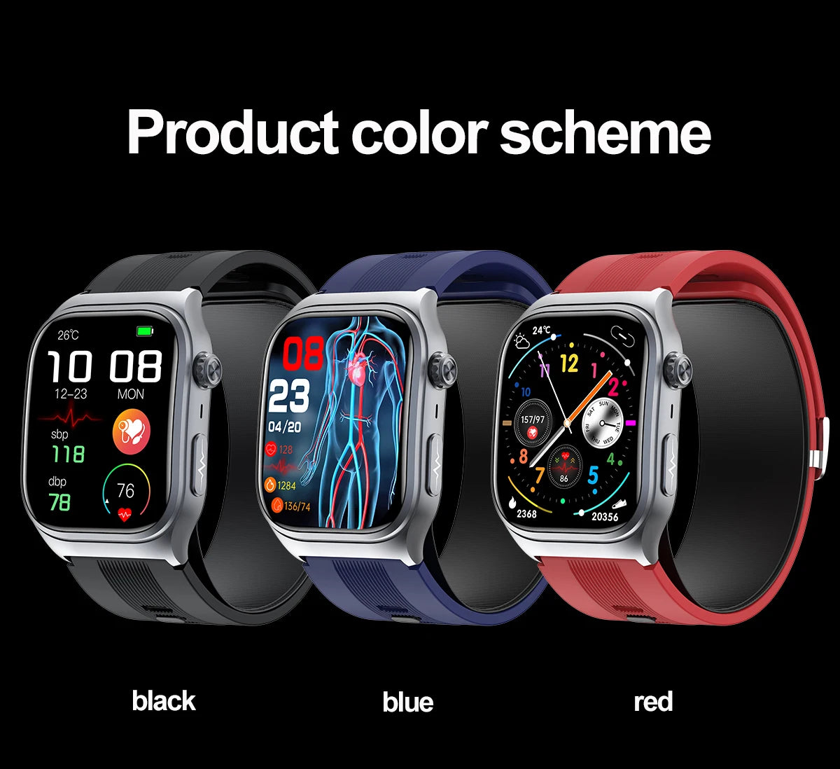2025 New Luxury High-End Air Pump Airbag Blood Pressure Smart Watch