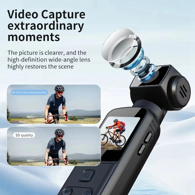 4K Pocket Digital Camera 1.33Inch Screen 270 Degrees Rotate Wifi