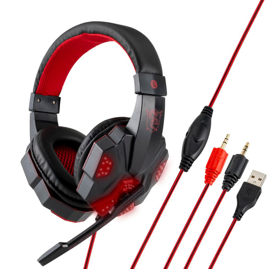 New Pink Headphones for PC Girls Gaming Wired