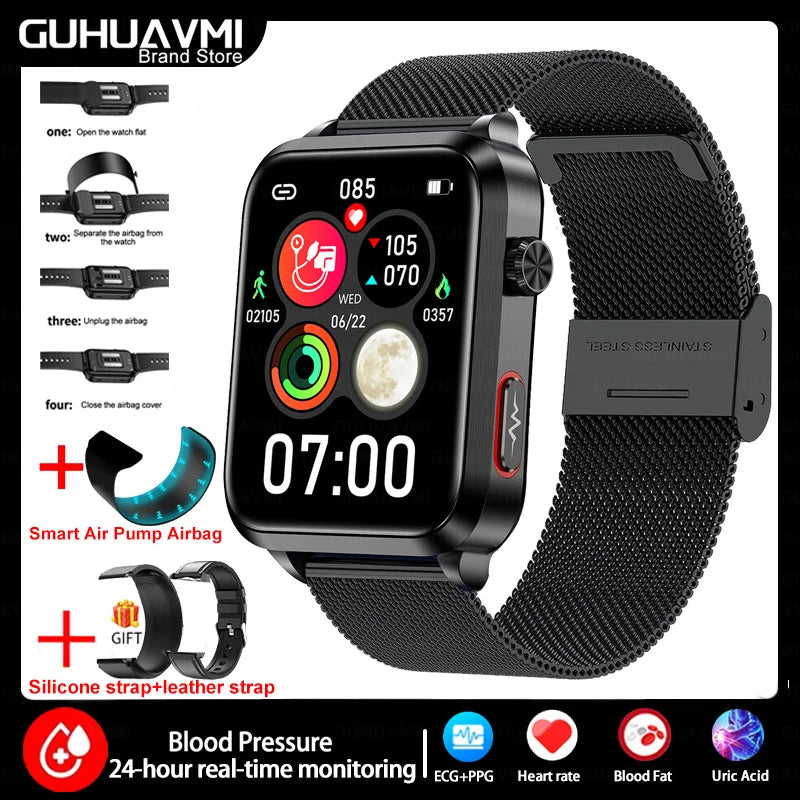 2025 New Nursing Grade Smart Watch Airbag health watch