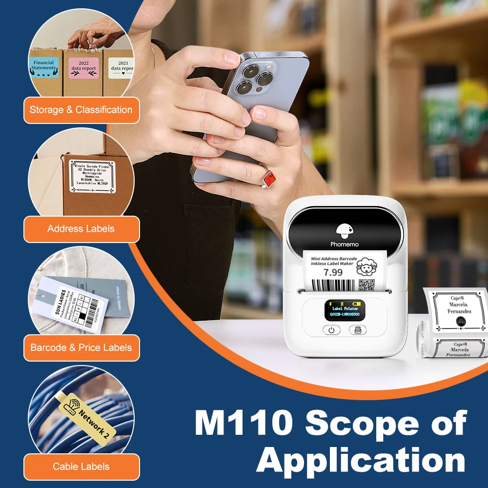 Self-adhesive Smart Thermal Label Printer