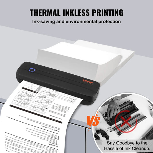VEVOR Portable Bluetooth Inkless Mobile Thermal Printer