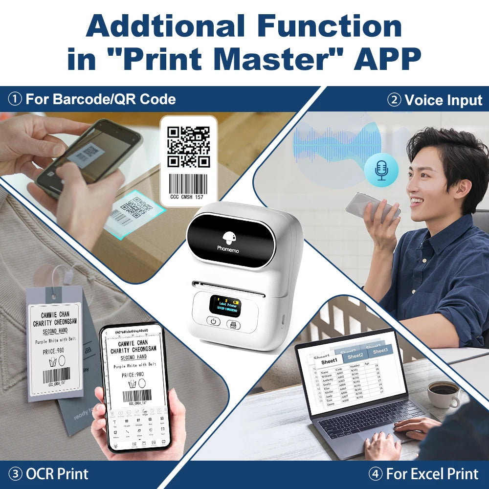 Self-adhesive Smart Thermal Label Printer